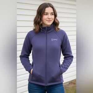 The North Face Dark Purpke Full Zip Fleece Jacket CPC Logo Size S/P